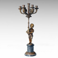 Candle Holder Statue Boy Girl Candlestick Bronze Sculpture Tpch-022 (J) / 023 (J)